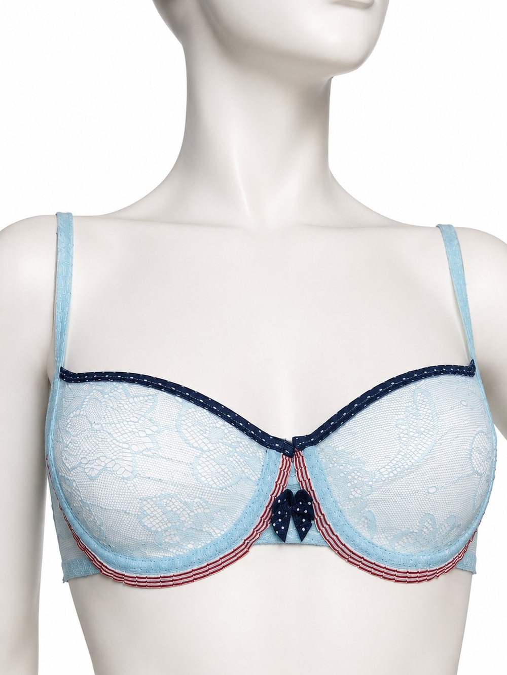 La Perla RARE Occhi Verdi Patriotic Lace Bra 34B Made in Italy NWT 4th of July